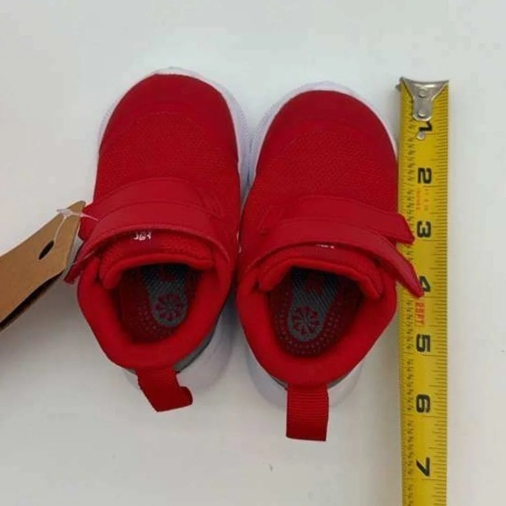 Nike Court Borough Low 2 Baby Sneakers – University Red/White – Size 4C – NIB